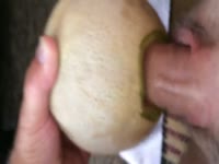 Bizarre insertion footage recorded at home features sex deprived guy screwing cantaloupe